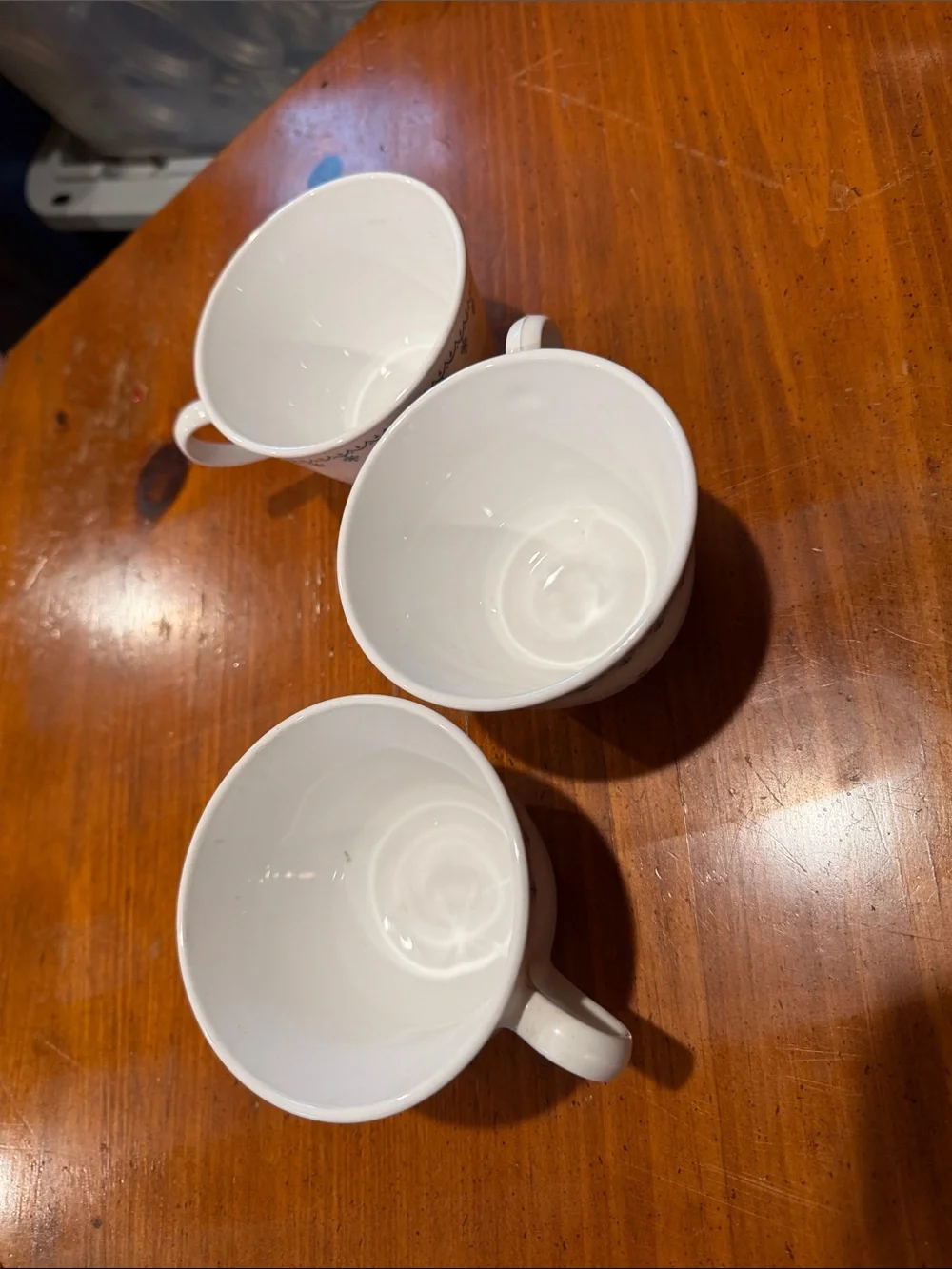 3 Corelle Snow Flake Pattern Tea/coffee Cups